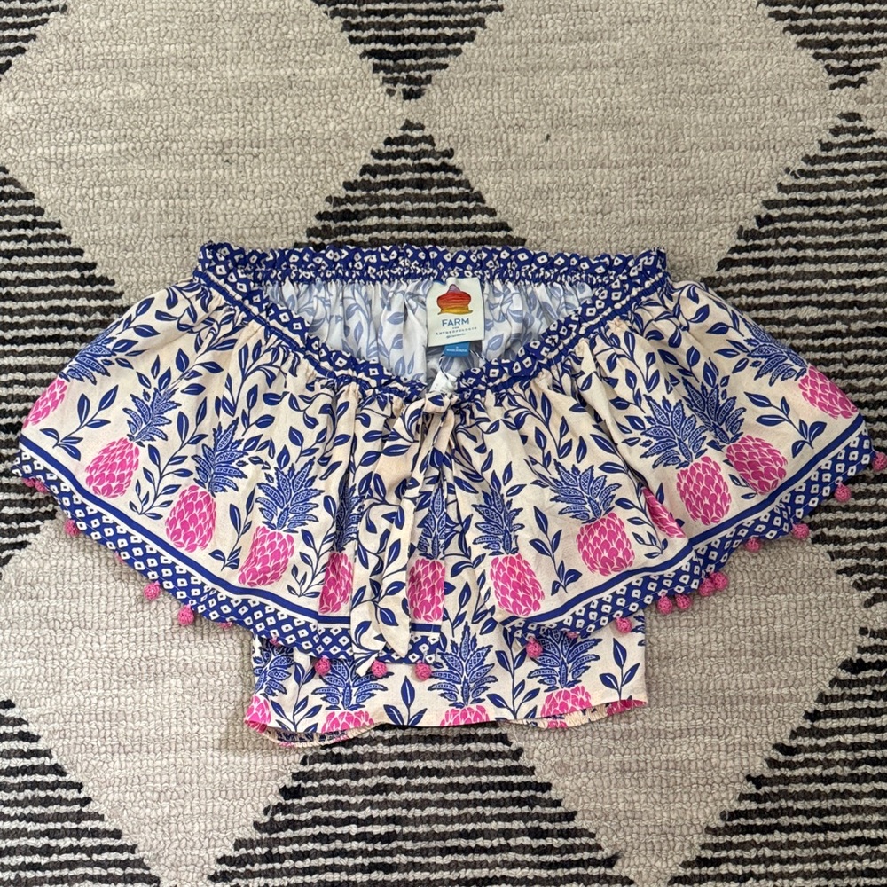 NWT FARM for Anthropologie Ruffle off the Shoulder Top